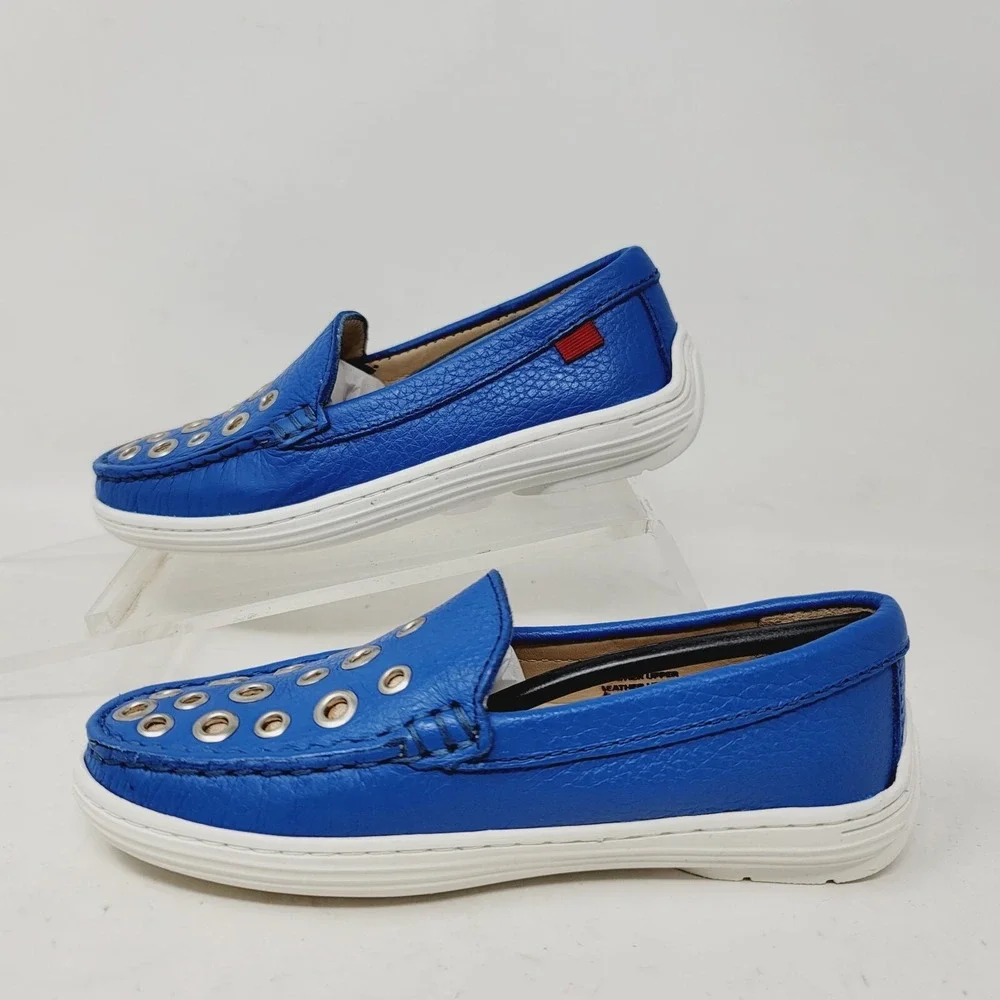Marc Joseph NY boys Slip-On Shoes sz 11 Blue Nubuck